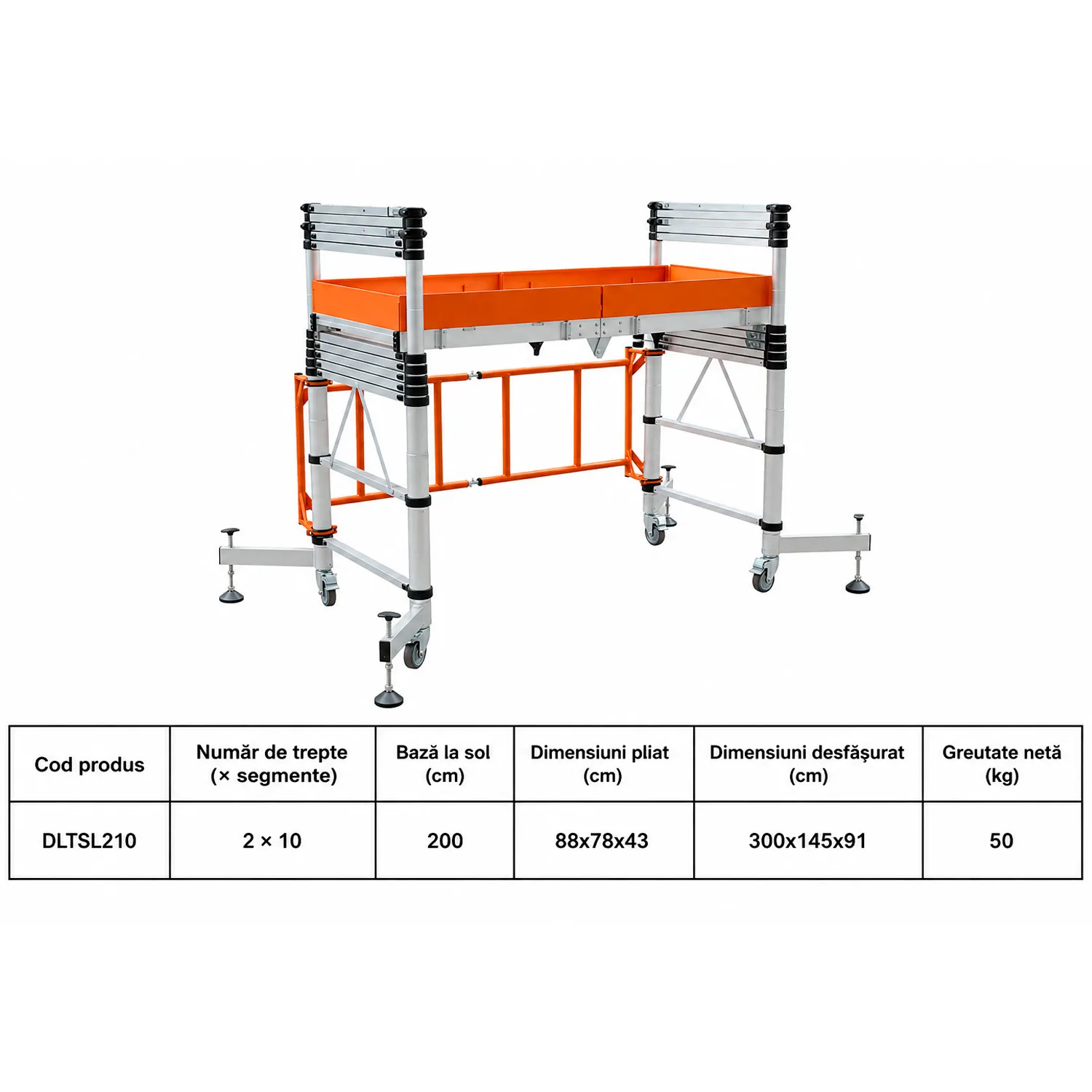 Scara telescopica tip schela TECHNOWORKER 2x10