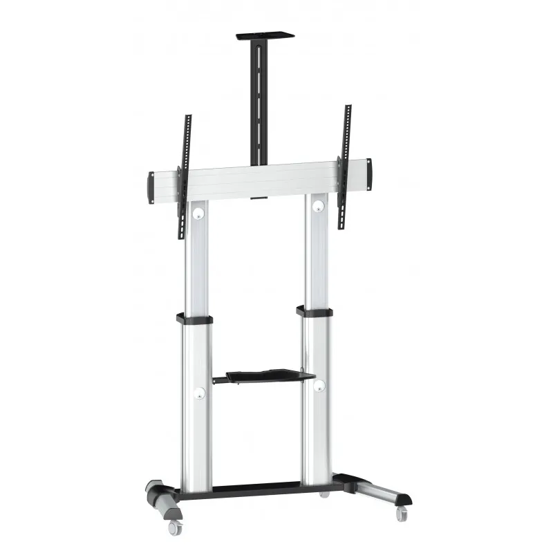 Suport TV Mobil Reflecta TV Stand 100VC-Shelf, Argintiu