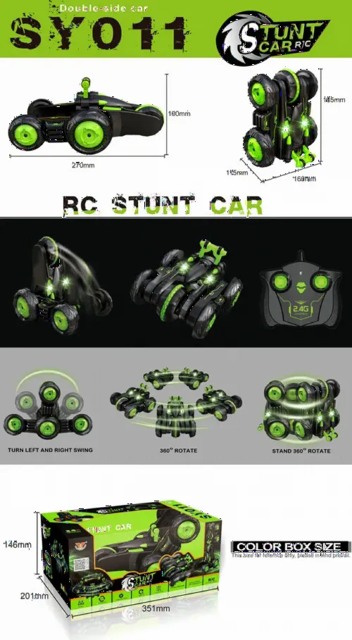 Радиоуправляемая игрушка SY Double-Side Stunt Car, , Чёрный (SY011)