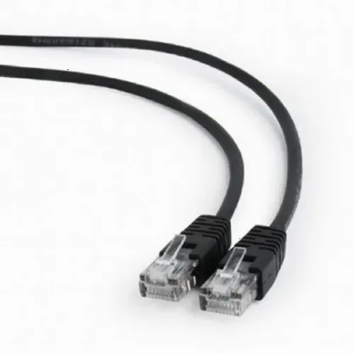 Patch cord Cablexpert PP12-0.5M/BK, CAT5e UTP, 0,5m, Negru