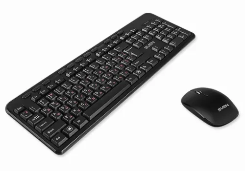 Set Tastatură + Mouse SVEN KB-C3200W, Fără fir, Negru