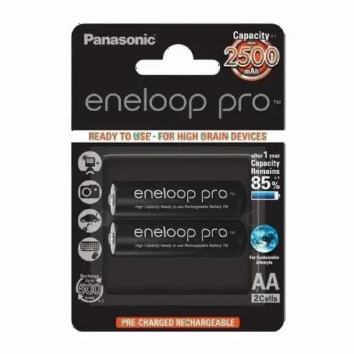  AA  Eneloop PRO 2500mAh, Blister*2, Panasonic, BK-3HCDE/2BE
