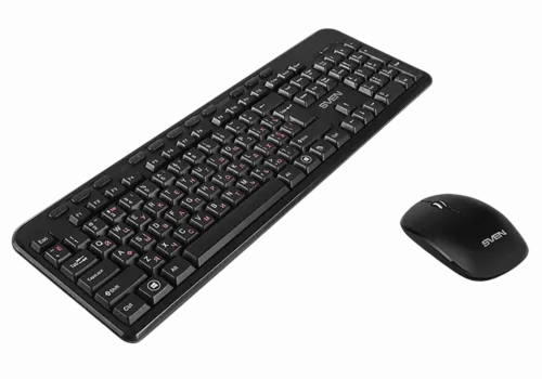 Set Tastatură + Mouse SVEN KB-C3200W, Fără fir, Negru