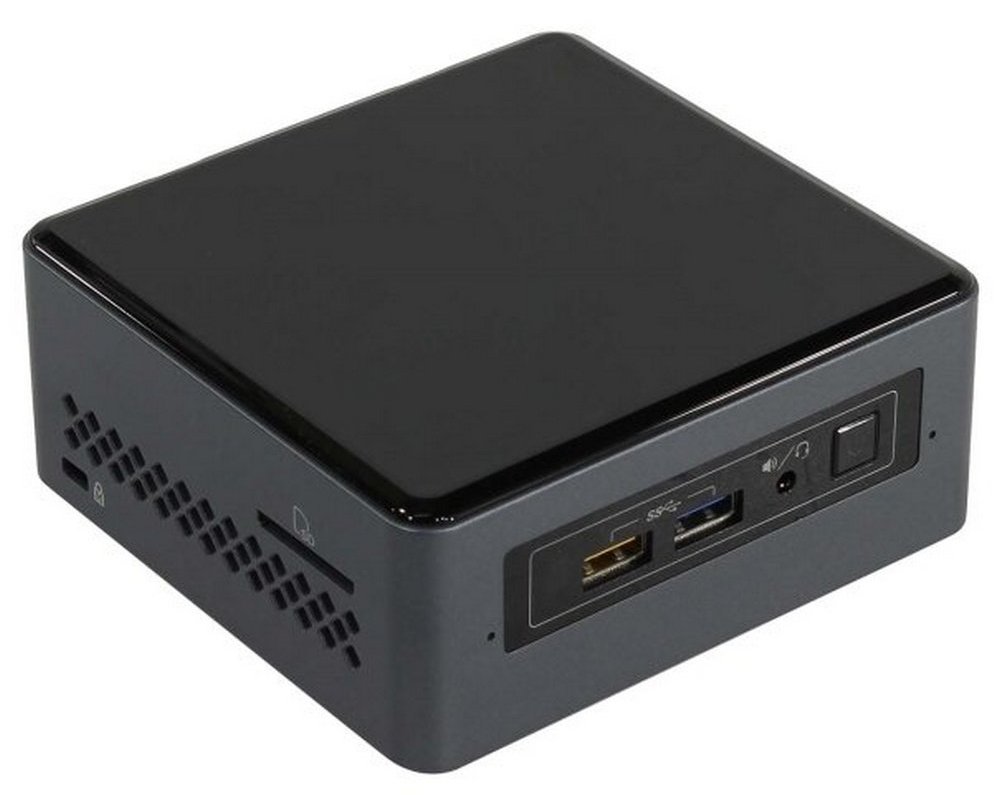 Мини ПК Intel NUC Kit NUC6CAYH, Intel Celeron J3455, 8Гб/8Гб, Intel HD  Graphics 500