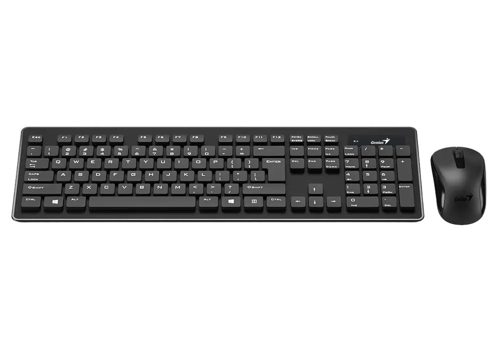 Set Tastatură + Mouse Genius SlimStar 8005, Fără fir, Negru