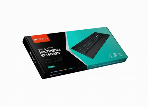 Keyboard Canyon HKB6, Multimedia, Slim, Silent, Backlight, Wrist Rest, Soft touch, USB
