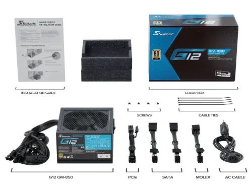 Блок питания для компьютеров Seasonic Focus GM, 850Вт, ATX, Полумодульный