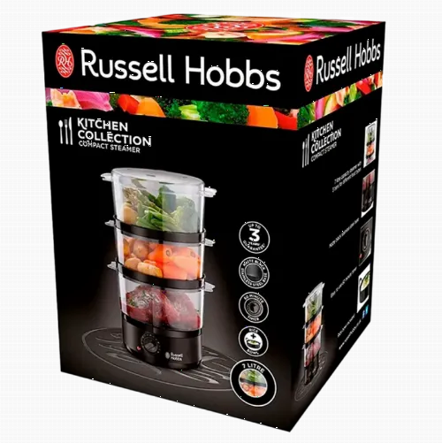 Aparat de gătit cu aburi Russell Hobbs 26530-56, Negru