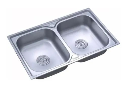 Мойка накладная 2 чаши| нерж. сталь FREDDO SN9027 - 115x50см