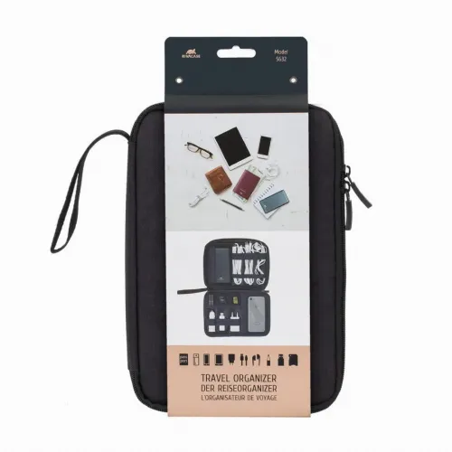 Organizator pentru calatorie RivaCase Biscayne, , Poliester, Negru