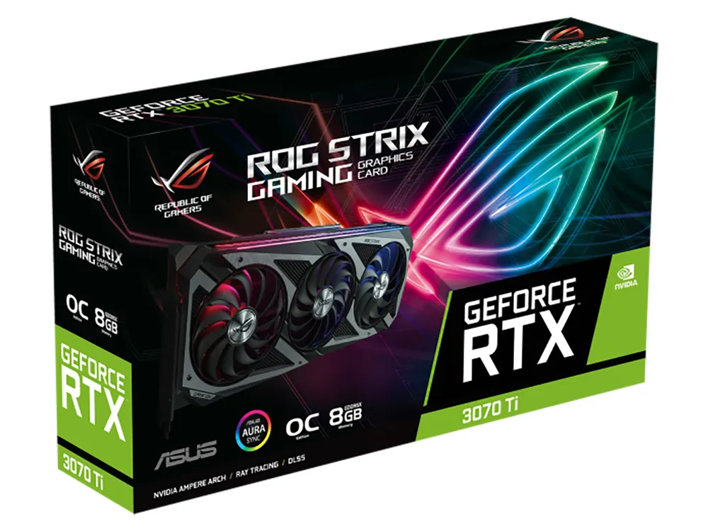 Placă Video ASUS ROG-STRIX-RTX3070TI-O8G-GAMING,  8GB GDDR6X 256bit
