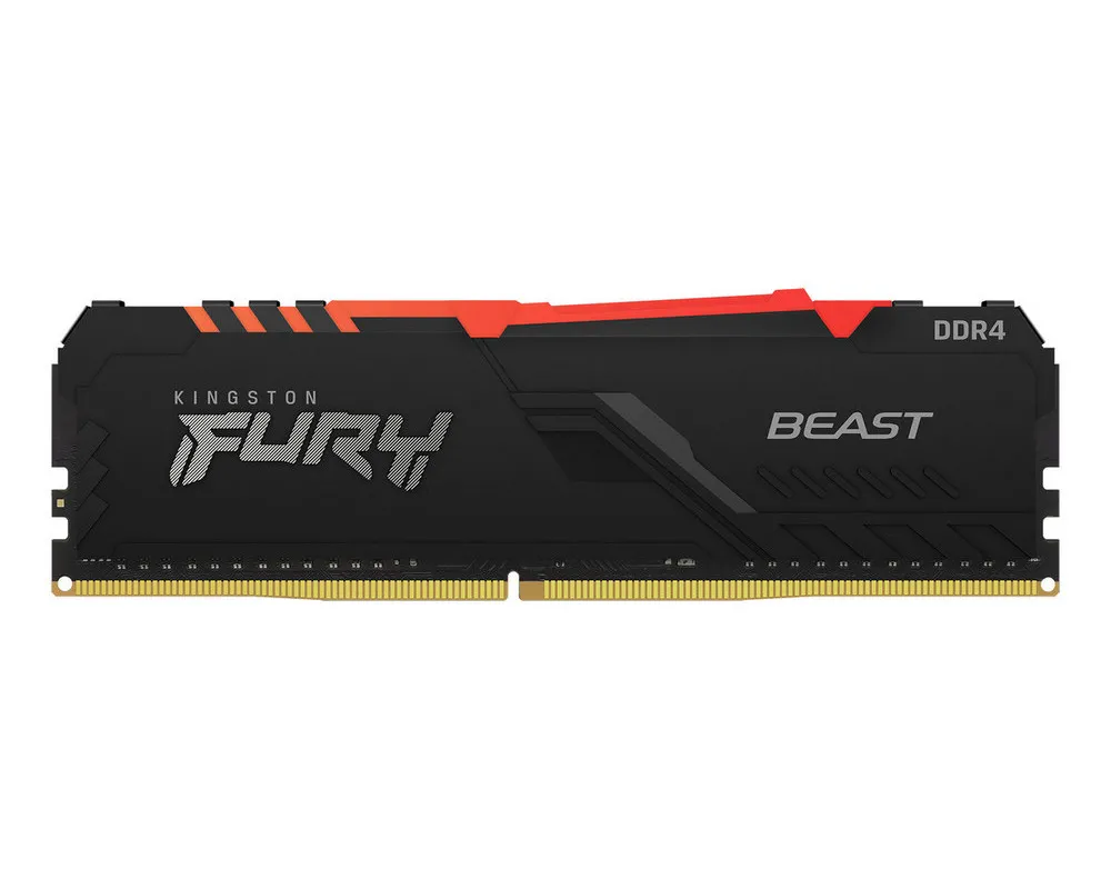 Memorie RAM Kingston FURY Beast RGB, DDR4 SDRAM, 3200 MHz, 16GB, KF432C16BBAK2/16