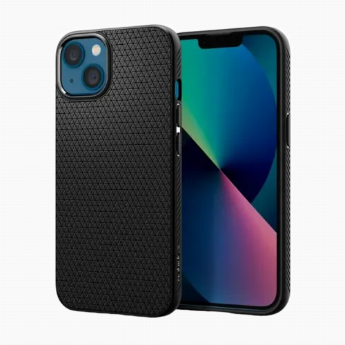 Чехол Spigen iPhone 13 mini, Liquid Air, Матовый черный
