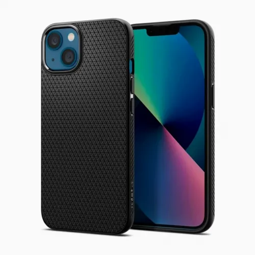Чехол Spigen iPhone 13 mini, Liquid Air, Матовый черный