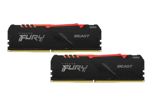 Memorie RAM Kingston FURY Beast RGB, DDR4 SDRAM, 3200 MHz, 16GB, KF432C16BBAK2/16