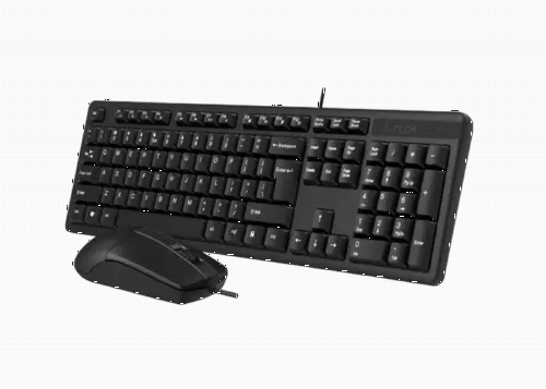 Keyboard & Mouse A4Tech KK-3330, Laser Engraving, Splash Proof, Fn keys, Black, USB
