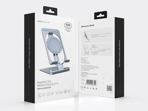 Wireless Charger Nilkin PowerHold Mini, 15W, Gray