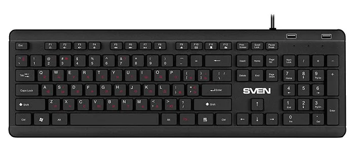 Tastatură SVEN KB-E5700H, Cu fir, Negru