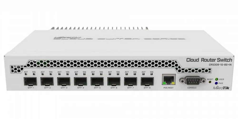 Сетевой коммутатор MikroTik CRS309-1G-8S+IN, Белый