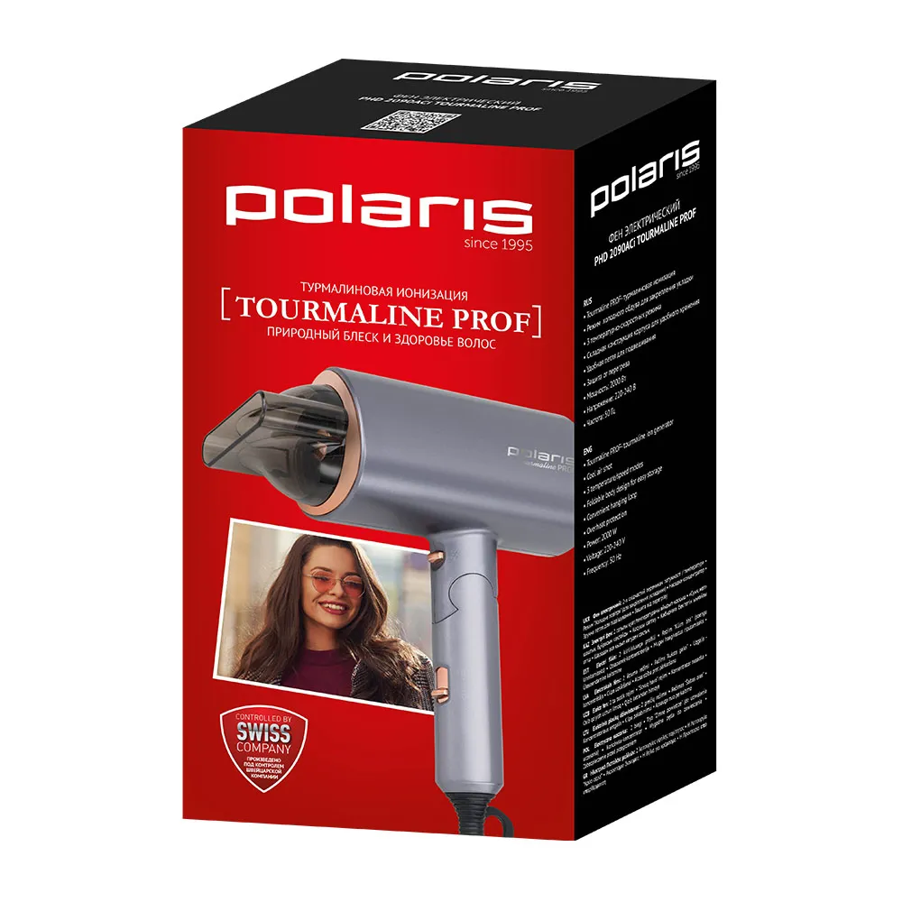 Uscător de păr Polaris PHD 2090ACi Tourmaline PROF, 2000 W, Gri