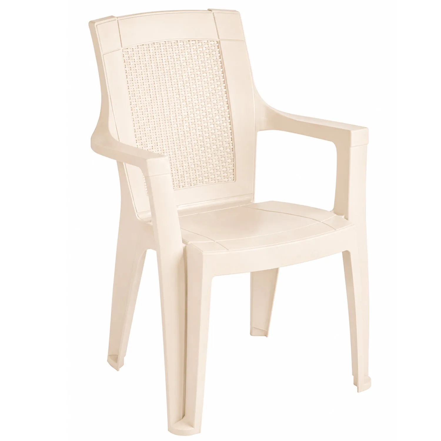 Scaun plastic Ema Ratan (bej)