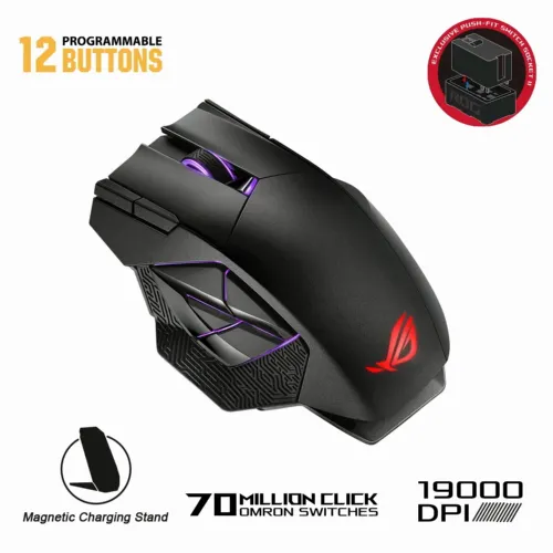 Gaming Mouse ASUS ROG Spatha X, Negru