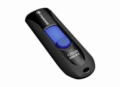USB Flash накопитель Transcend JetFlash 790, 128Гб, Чёрный/Синий