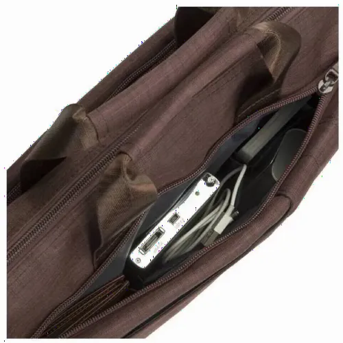Geantă pentru Laptop RivaCase Biscayne, 15.6", Poliester, Maro