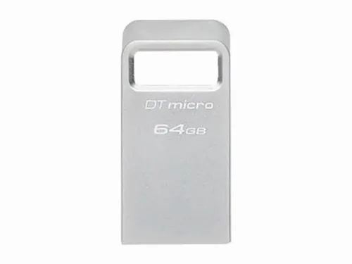  64GB USB3.2 Flash Drive Kingston DataTravaler Micro (DTMC3G2/64GB), Premium Metal Case (R:200MB/s)
