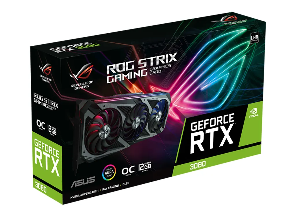 Placă Video ASUS ROG-STRIX-RTX3080-O12G-GAMING, 12GB GDDR6X 384bit