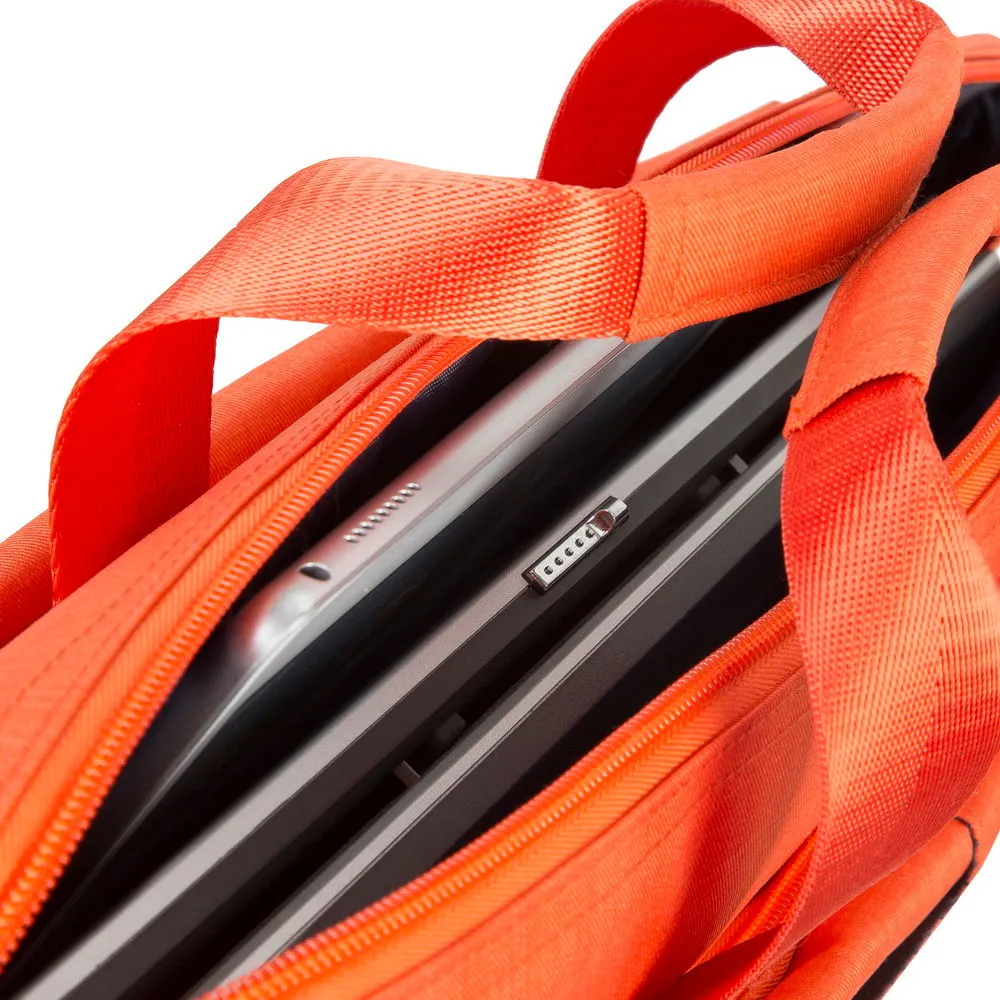 Geantă pentru Laptop RivaCase Biscayne, 15.6", Poliester, Portocaliu