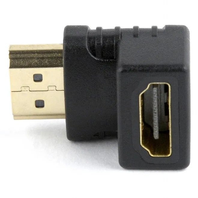Видеоадаптер Cablexpert A-HDMI90-FML, HDMI (M) - HDMI (F), Чёрный
