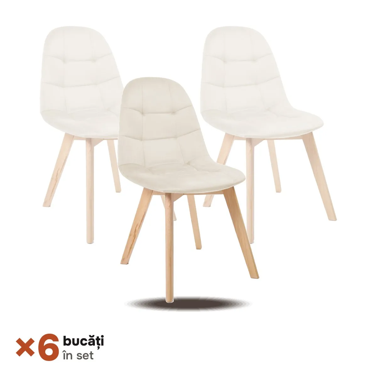 TikTok Set 6 scaune bucatarie WALTZ C401B