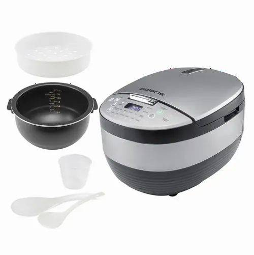 Aparat de gătit multifuncțional Polaris PMC 0490AD, Negru Argintiu
