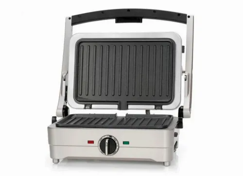 Grătar electric Cuisinart GRSM3E, 1000W, Argintiu