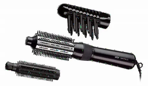 Uscător de păr-perie Braun Satin Hair 3 AS330, 400 W, Negru