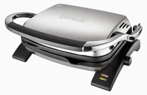 Электрический Гриль Gorenje CONTACT GRILL KR1800EPRO, 1800Вт, Серебристый