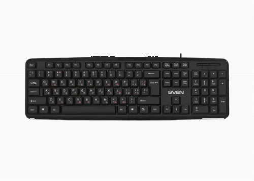 Tastatură SVEN KB-S230, Cu fir, Negru