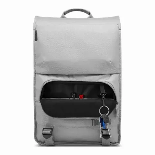 Rucsac pentru Laptop Lenovo Urban, 15.6", Piele artificială, Gri deschis