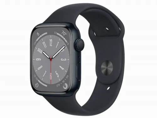 Apple Watch Series 8 GPS, 41mm Midnight Aluminium Case with Midnight Sport Band, MNP53