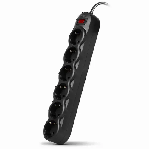 Сетевой фильтр SVEN SF-06L, 6 Розеток, 5м, Чёрный