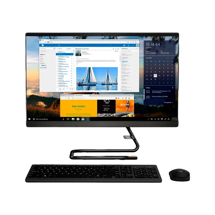 Моноблок Lenovo IdeaCentre A340-22IGM, 21,5", Intel Core i3-10100T, 4Гб/256Гб, FreeDOS, Чёрный