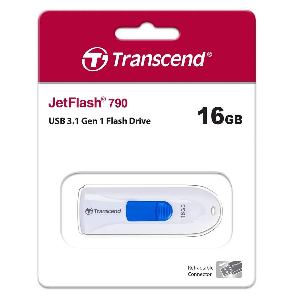 Memorie USB Transcend JetFlash 790, 16GB, Alb
