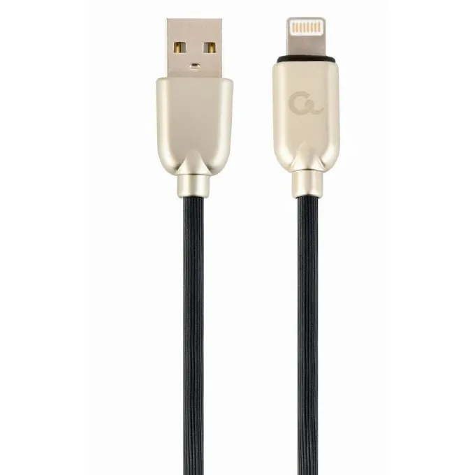 Кабель для зарядки и синхронизации Cablexpert CC-USB2R-AMLM-2M, USB Type-A/Lightning, 2м, Чёрный