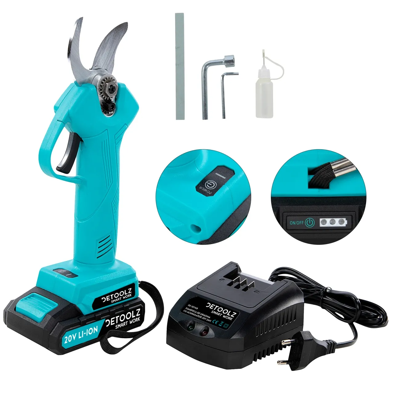 Садовые ножницы с Аккумулятор Detoolz 20В 2Ач — 9