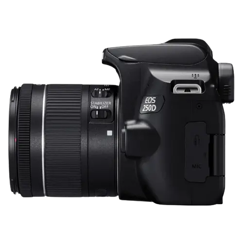 Aparat foto DSLR Canon EOS 250D + EF-S 18-55 DC III, Negru