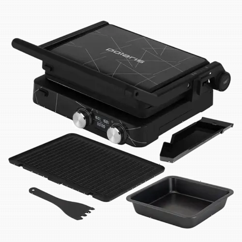 Электрический Гриль Polaris PGP2502, 2000Вт, Чёрный