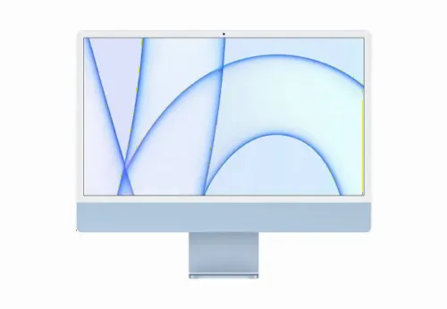 Computer All-in-One Apple iMac A2438, M1 with 8-core CPU and 8-core GPU, 16GB/512GB, macOS Big Sur, Albastru