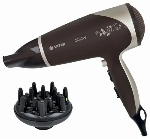 Uscător de păr VITEK VT-2327, 2200 W, Cafeniu