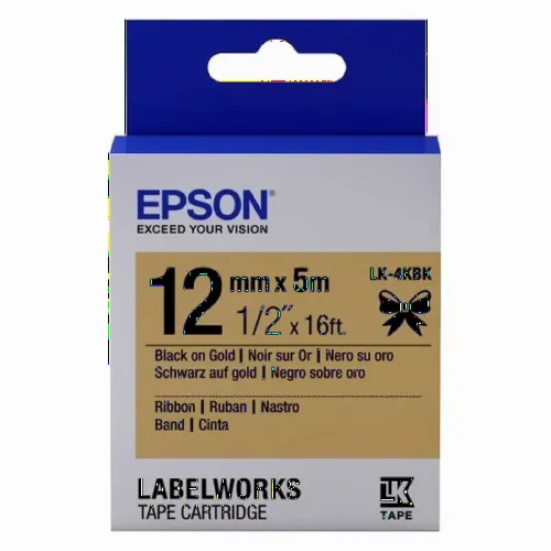 Картридж с лентой Epson LK-4KBK, 12 мм x 5 м
